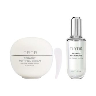  티르티르 도자기 밀크 앰플 40ml+펩티필 크림 50ml