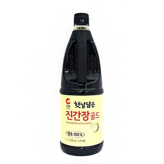 제이큐 청정원 진간장골드 양조간장 자연숙성 간장 진간장 1.7L