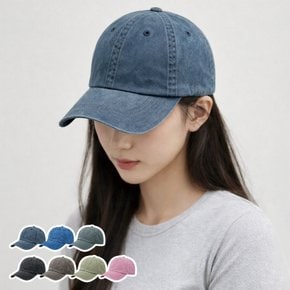 빈티지 워싱 무지볼캡 남녀공용 베이직핏 코튼 7color (택1)