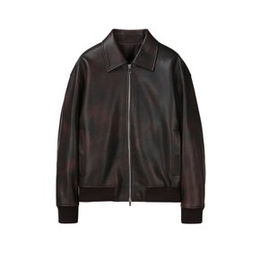 [23FW] [Premium Leather] 다크브라운 램스킨 레더 블루종 JNJU3C511W3