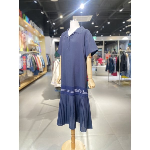 [여주점] 메쉬 라인 플리츠 원피스 (BAOPA2631)