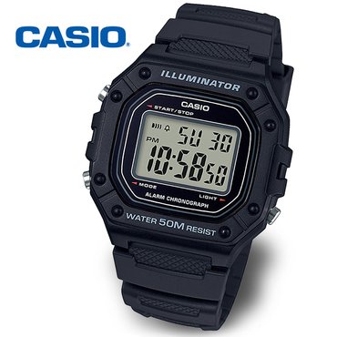 카시오 [정품] CASIO 카시오 전자 학생시계 군인시계 W-218H-1AVDF