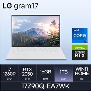 LG전자 그램17 17Z90Q-EA7WK(WIN11HOME/SSD1TB/RAM16GB)