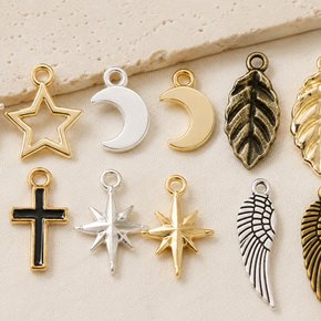 별 달 북극성 십자가 팬던트  DIY 키링 악세사리 부자재 만들기 재료