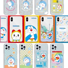 아이폰13 프로 맥스 미니 귀여운 도라에몽 도라미 캐릭터 클리어 투명 젤리 휴대폰 케이스