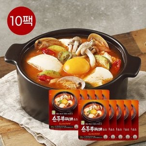  참스토리 순두부찌개 소스 250g x 10개 얼큰 해물 양념