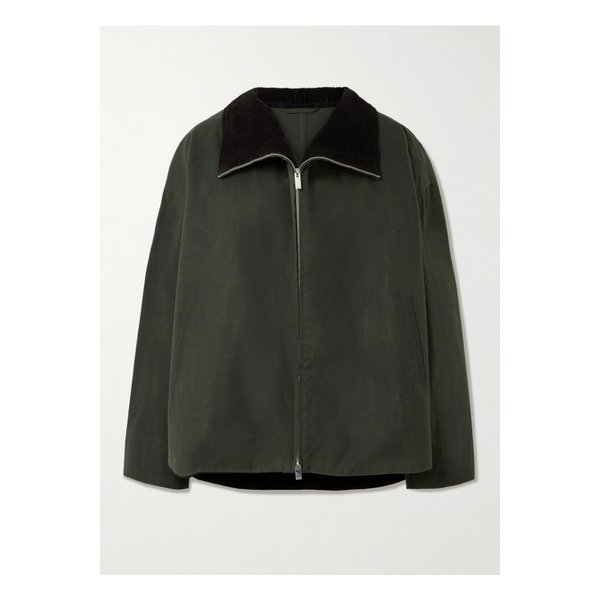 코듀로이 트리밍 왁스  코튼 재킷 포레스트 그린 46376663162898835