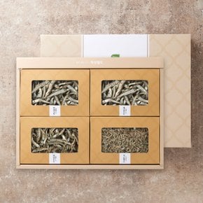 [명절 후 순차배송][작심밀도]명품 멸치세트 대멸150g+대멸150g+중멸150g+소멸150g