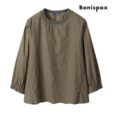 보니스팍스 라운드넥 프릴 소매 블라우스 (XP8SH001M0)