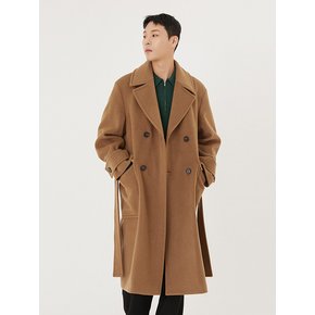 23 FW 남성 아웃포켓 벨티드 캐시미어 오버핏 코트 (CAMEL)