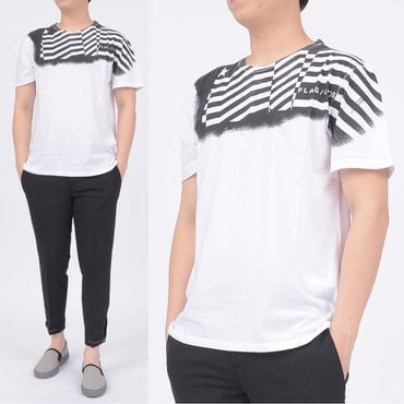 골든구스 16S/S 남성 플래그 티셔츠 (G28MP527_A1_16S)