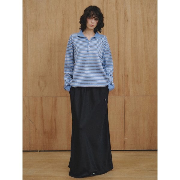 Soft Loop Stripe Collar Knit_CTK265(Blue)