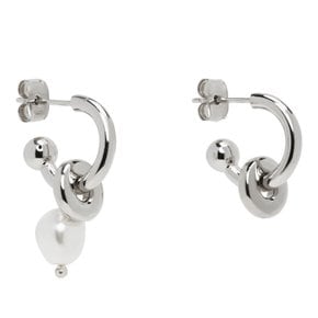 저스틴 클렌퀏 에단 인조 진주 이어링 ETHAN PEARL EARRINGS PALLADIUM