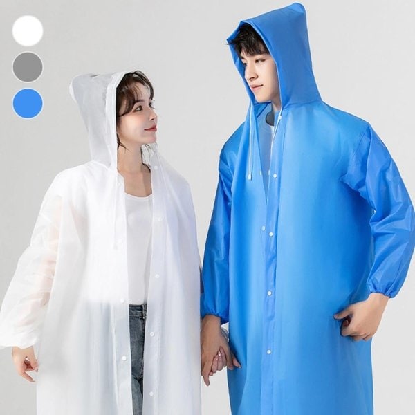 [옷자락] 남자 여자 가벼운 EVA 휴대용 레인코트 우비