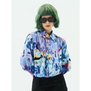 Liquid Print Tuxedo-Detailed  Shirt