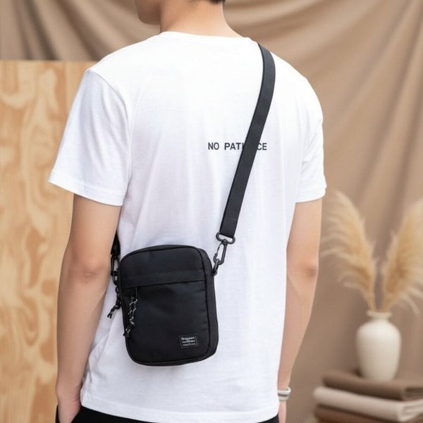 [옷자락] 남성 미니멀 데일리 옥스포드 방수 크로스백