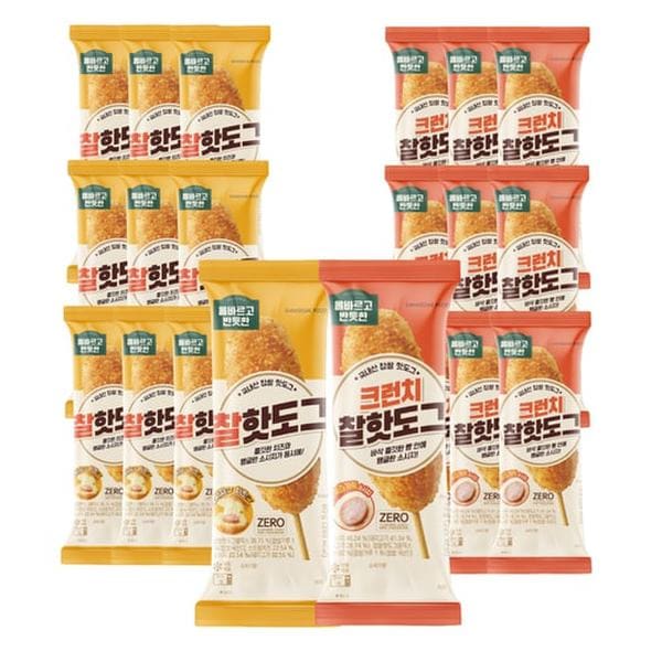 [올바르고반듯한]찰 핫도그 80g*10개+크런치 핫도그 75g*10개