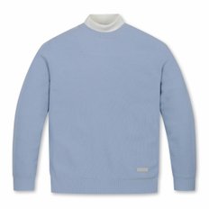 FAKE LAYERED WINDPROOF HIGHNECK SWEATER(Sky Blue)_NMWAW24701SBX