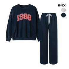 BNX 여성 1988 프린팅 맨투맨 트랙팬츠 세트