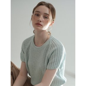 Summer Round Shirring Half knit (Mint)