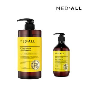 MEDIALL 두피 청정 탈모 비듬 완화 약산성 샴푸 480ml+800ml 우디허발향