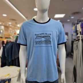 남성 라운드 레터링 반팔 티셔츠 NTK528