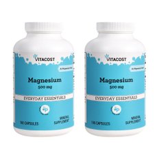 Vitacost Magnesium 비타코스트 마그네슘 500mg 180캡슐 2개
