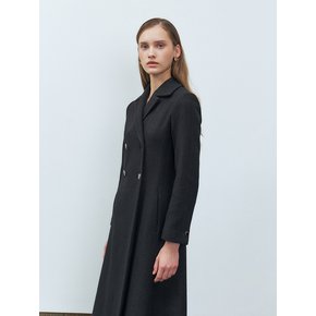 RTF DOUBLE BUTTON TWEED DRESS_BLACK