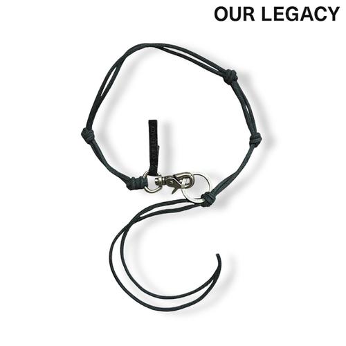 Our Legacy 아워레가시 라돈 목걸이 레더 키체인 블랙 A2208LBL