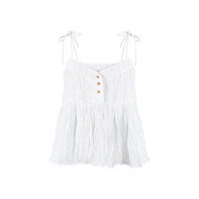 BUTTON LACE SLEEVELESS_White