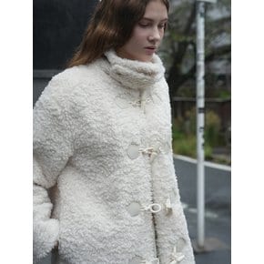 Duffle fur half coat (cream)