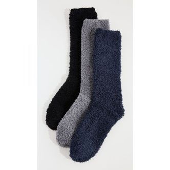 이스퀘어 4975570 Barefoot Dreams CozyChic 3 Pair Socks Set