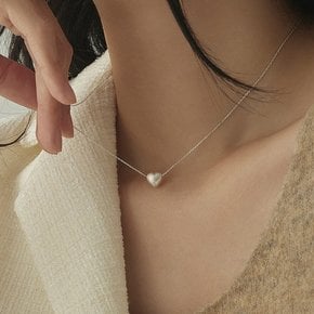 [헤이] heart texture pendant necklace