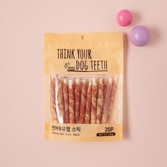 MOLLY'S THINK YOUR DOG TEETH 연어 딩고 우유 스틱껌 20P