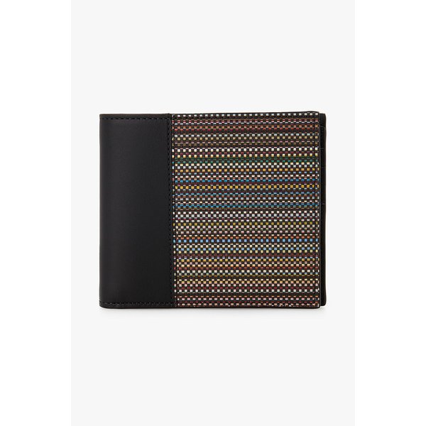 시그니처 스트라이프 코팅 캔버스 폴드 지갑 5715339109000