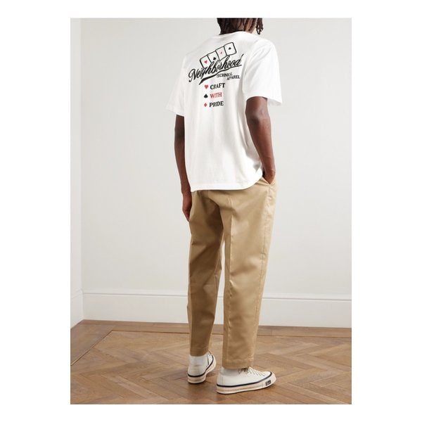 네이버후드 로고 프린트 코튼 저지 티셔츠 46376663162915483