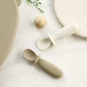 실리콘 이유식 스푼(베이지)/휴대용스푼