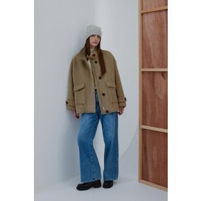 [VOV] 보브 알파카 블렌드 하이넥 하프 코트7155416005