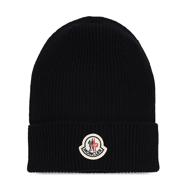 [부산점] 몽클레어 25FW 블랙 로고패치 울 비니 3B70500 A9342 999