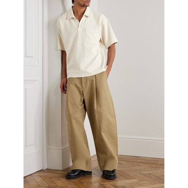 코튼 블렌드 텍스처 폴로 셔츠 46376663163035871