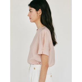 H Dahlia Half Jewel Blouse_Pale Pink