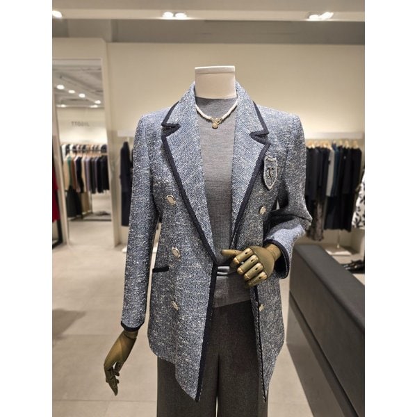 [파주점] 에센셜 엠블런 트위드 자켓 JR3A0JK202