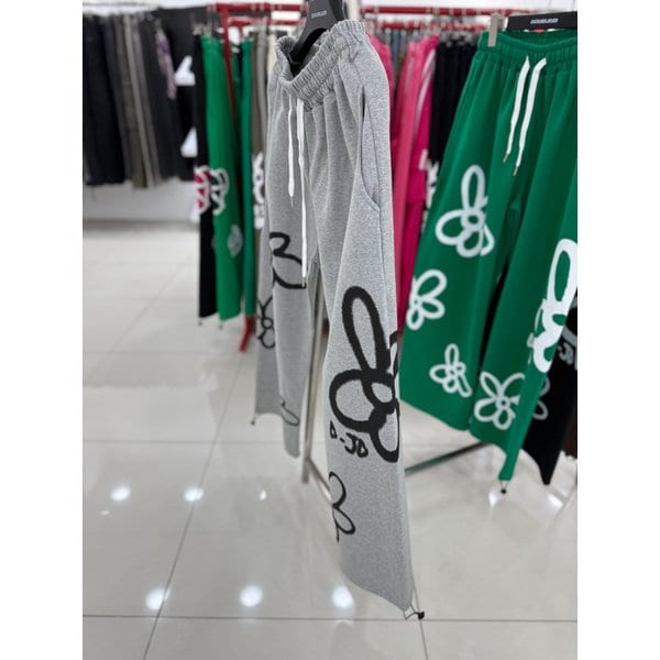 [여주점] 남여공용 스프레이꽃 팬츠 그레이JGZK80910