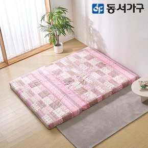 극세사 메모리폼 3단 접이식 편백황토숯 토퍼 매트 6cm Q DF644937