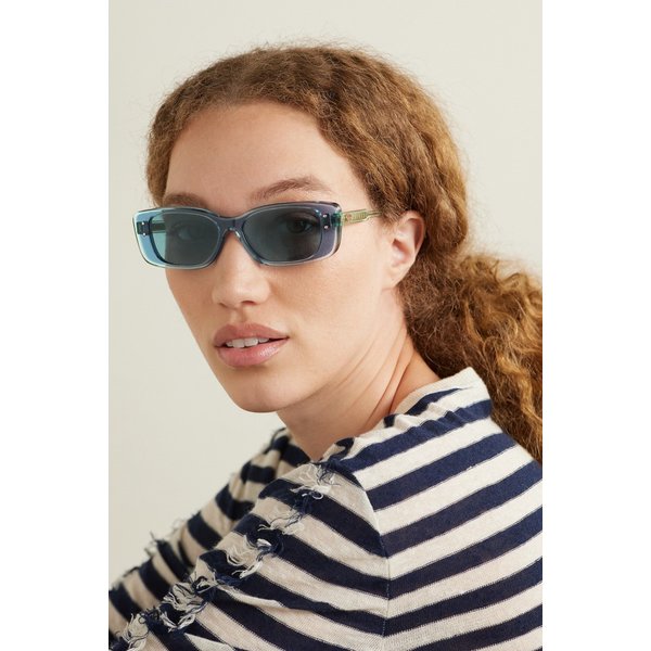 디올 디올하이라이트 S21 직사각 프레임 아세테이트 선글라스 블루 1647597322360073