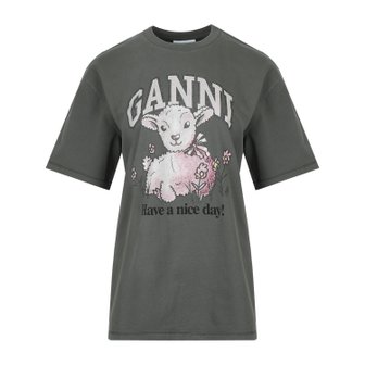 가니 여성 퓨처 헤비 저지 램 숏 슬리브 티셔츠 T3789 490
