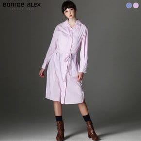 보니알렉스(BONNIE ALEX) 펜지 셔츠 스트라이프 원피스 (택가격:185000...