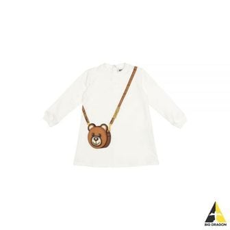 모스키노 MOSCHINO KIDS 모스키노 키즈 베어 크로스백 프린트 원피스 화이트 MDV0A2 LDA16