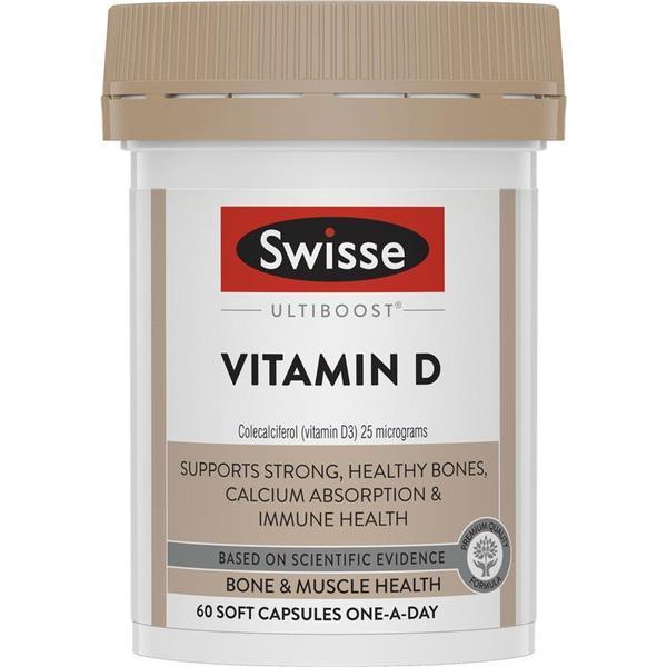 [해외직구] 호주직구 스위스 비타민D 25mg 60캡슐 Swisse Ultiboost VitaminD 60 Capsules