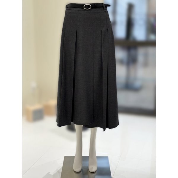[부산점] [씨씨콜렉트] 벨티드 플리츠 A라인 스커트 (E254MSD133)